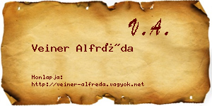 Veiner Alfréda névjegykártya